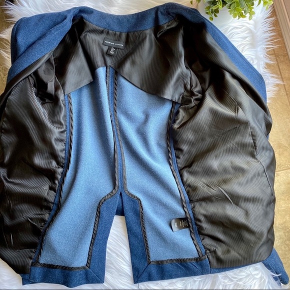 NWOT Adrienne Vittadini Blue Blazer Open Small - Picture 5 of 7
